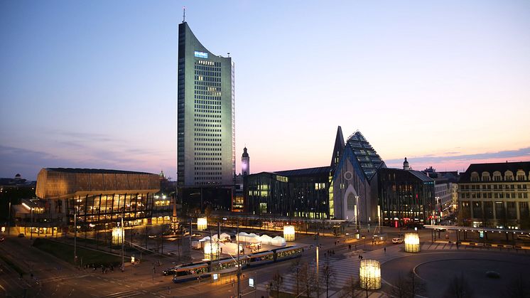 Blick vom "FELIX Restaurant" auf den Augustusplatz - Foto: Andreas Schmidt
