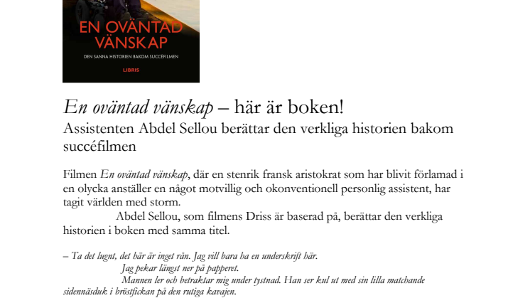 En oväntad vänskap – här är boken!
