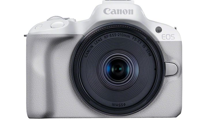 Canon EOS R50_White_The Front_RF-S 55-210mm
