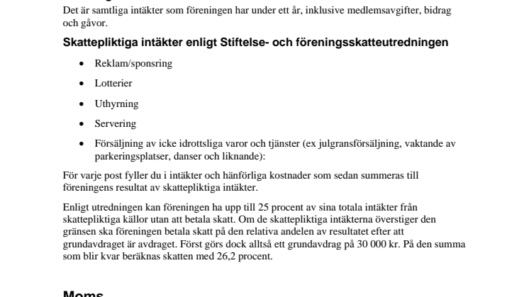 Skatte- och momspåslag manual till uträkningsmall