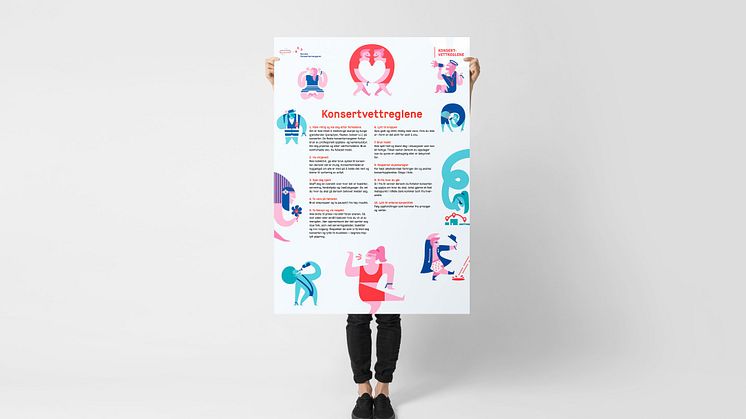 Konsertvettreglene plakat
