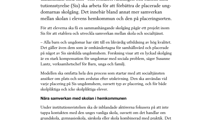 Lyckad skolgång förbättrar framtidsutsikterna för placerade ungdomar 