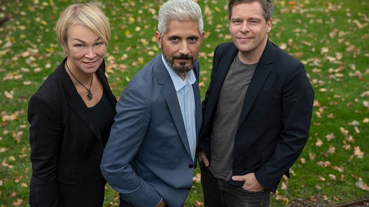 Jessica Ziegerer, Hussein El-Alawi och Jens Mikkelsen, nominerade i kategorin Årets Berättare 2018