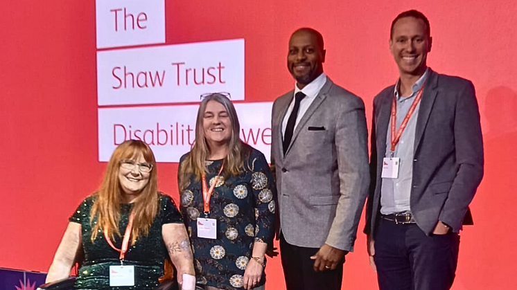 STAMMA Team:  volunteer Jess Tidman, Director of Services Kirsten Howells, Patron Rodney Earl Clarke, Trustee Paul Fix