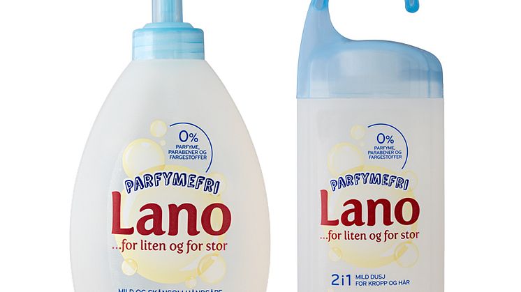 ​Folkefavoritten Lano har nå kommet med svanemerkede versjoner av håndsåpe og dusjsåpe: Uten parfyme, parabener og andre stoffer vi gjerne vil unngå.  