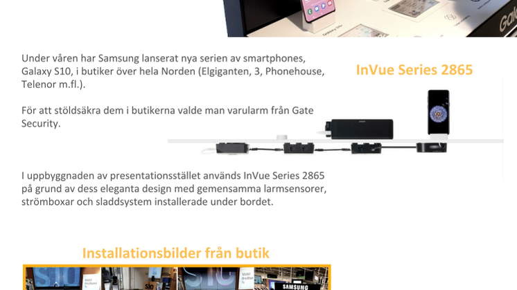 PDF: Samsung presenterar nya Galaxy S10 med varularm från Gate Security