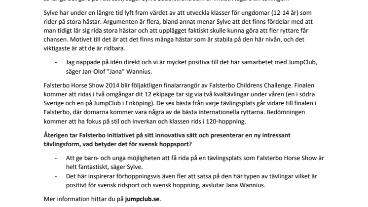 Ny hopptävling på Falsterbo Horse Show 