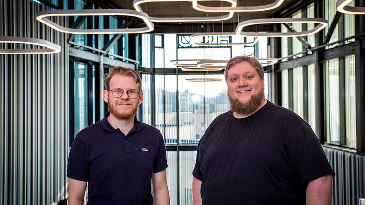 Nicolai Bogø Stabell og Lasse Johansen fra H. C. Ørsted Gymnasiet i Lyngby 