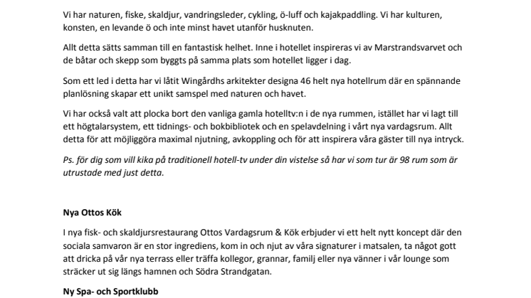 Marstrands Havshotell i ny kostym - Designad av Wingårdhs arkitekter