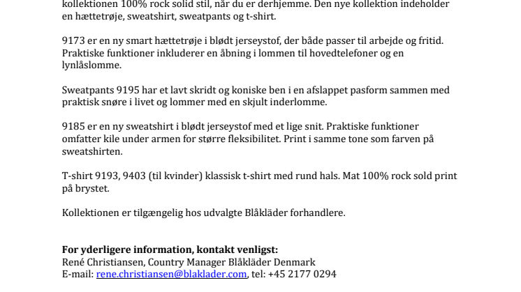 BRUG BLÅKLÄDER - BÅDE HJEMME OG PÅ ARBEJDE