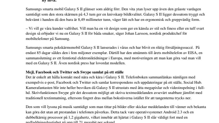 Samsungs succémobil glänser nu också i vitt
