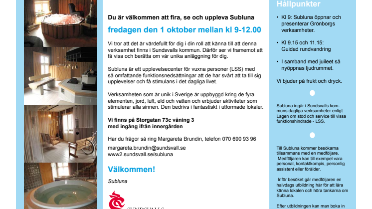 Upplevelsecentret Subluna firar 10 år med öppet hus