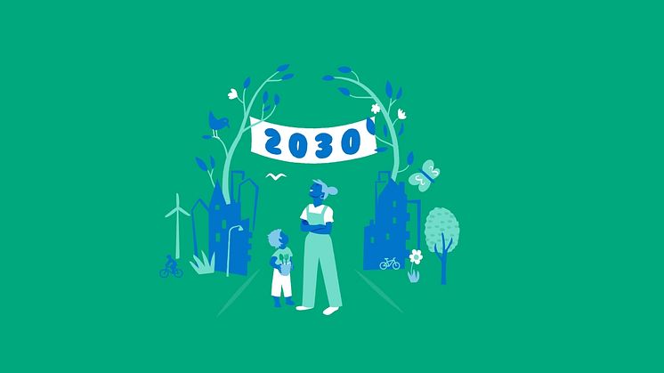 Viable Cities satsning - Klimatneutrala Göteborg 2030. Illustration: Viable Cities
