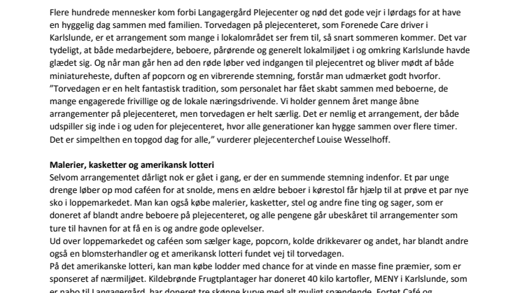 Topgod torvedag 