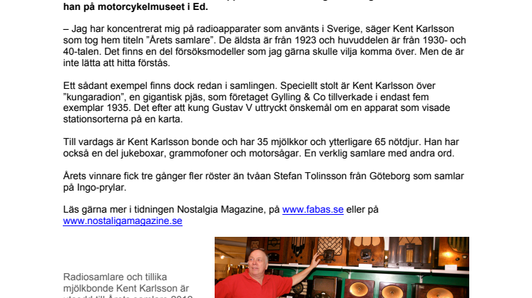 Årets samlare är utsedd