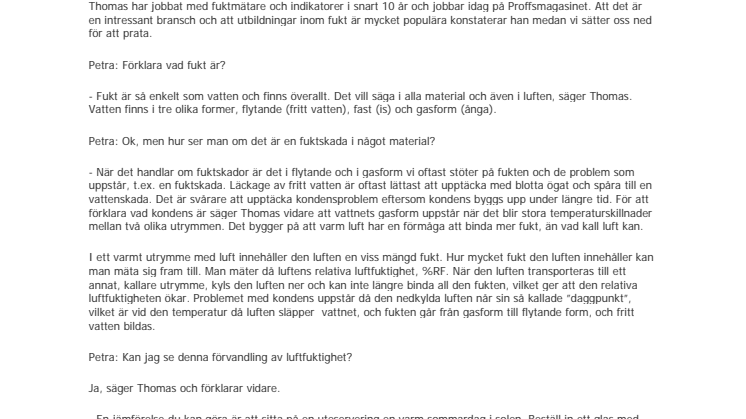 Vad är fukt?