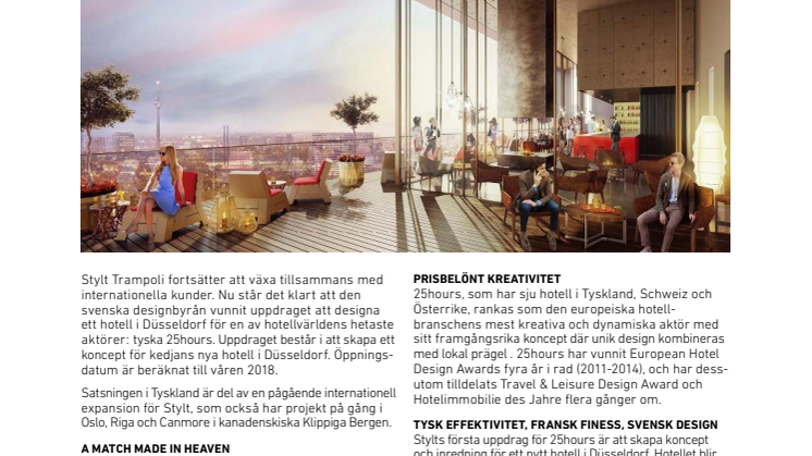 Europas mest innovativa hotellkedja väljer Stylt