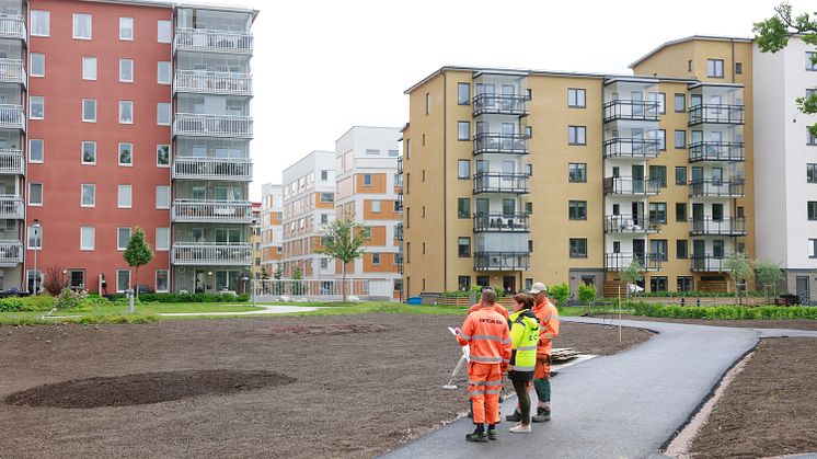 Stadsdelen Öster Mälarstrand i Västerås har utvecklats steg för steg och fortsätter växa fram i etapper. Foto: Per Groth