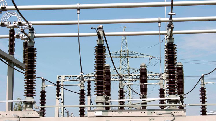 110-kV-Schaltanlage auf dem Gelände des Umspannwerks in Grabenstätt
