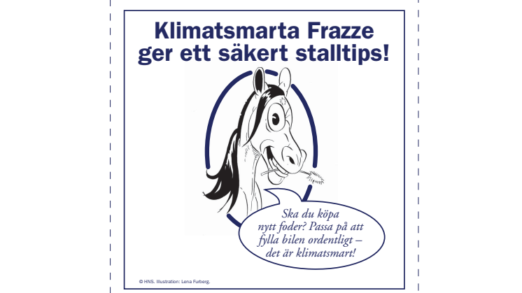 Hur många gånger om året åker du och köper hästfoder? Frazzes klimattips del 4