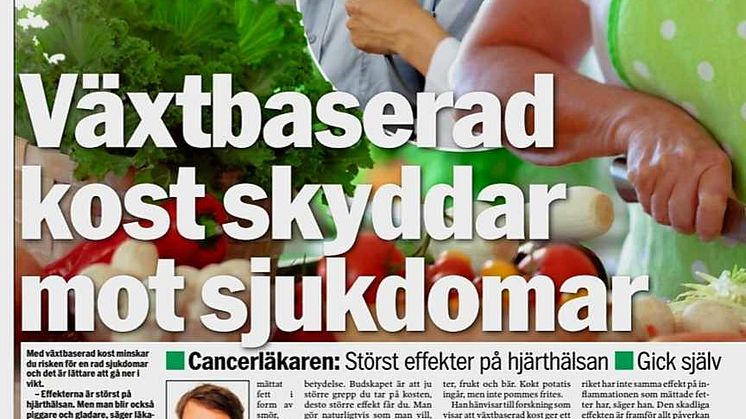 Onkologen David Stenholtz om kraften i vegansk kost i Aftonbladet