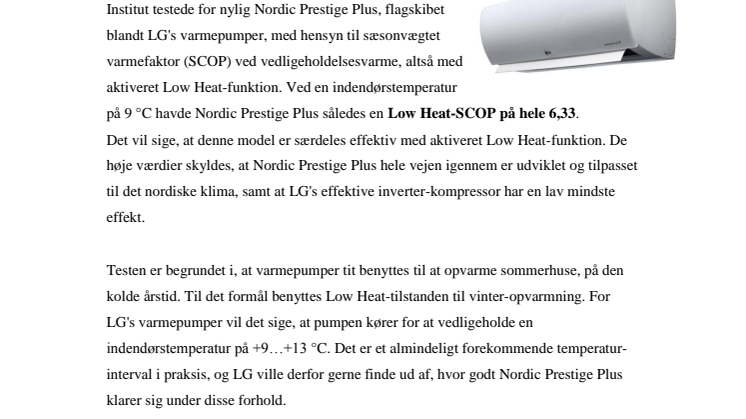 LG'S FLAGSKIB NORDIC PRESTIGE PLUS SCORER TOP-KARAKTERER I SCOP VED VEDLIGEHOLDELSESVARME
