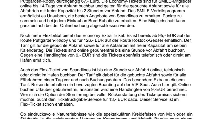Scandlines bringt Reisende so flexibel wie nie in den Sommerurlaub nach Skandinavien
