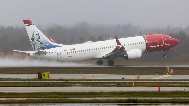 Norwegianin Boeing 737 MAX (Kuva: David Peacock)