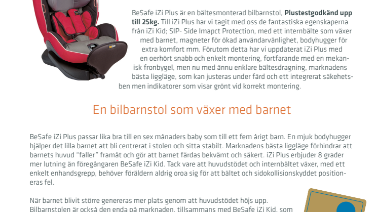 Ny bilbarnstol från Skandinaviens ledande aktör