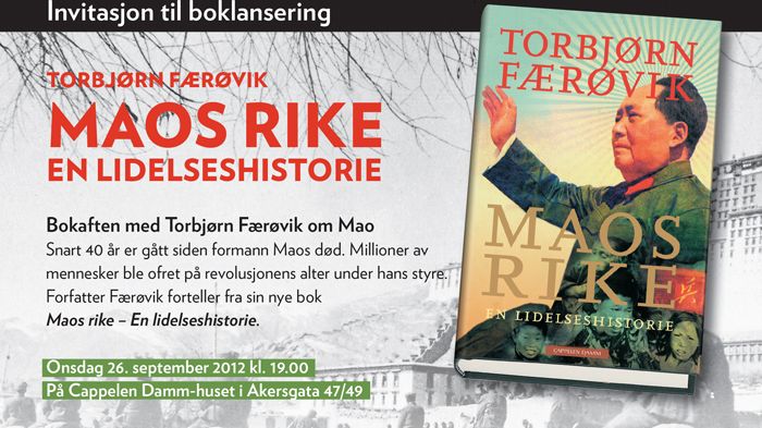 ÅPEN DØR: Velkommen til bokaften med Torbjørn Færøvik om Mao