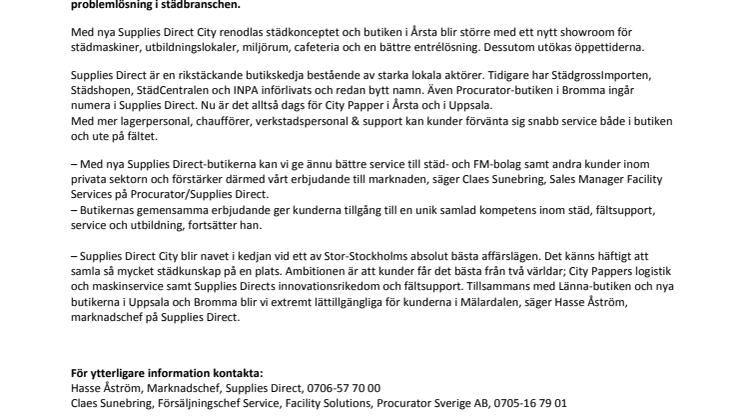 Supplies Direct och City Papper går ihop