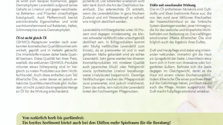 Ätherische Öle in Fußpflegeprodukten: Für jede Nase das richtige Produkten