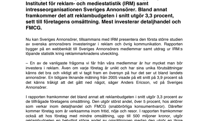 Ny kartläggning: Så mycket lägger svenska annonsörer på reklam 