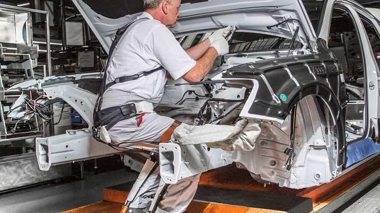 Chairless Chair - This high-tech carbon-fiber construction allows Audi employees to sit without a chair
