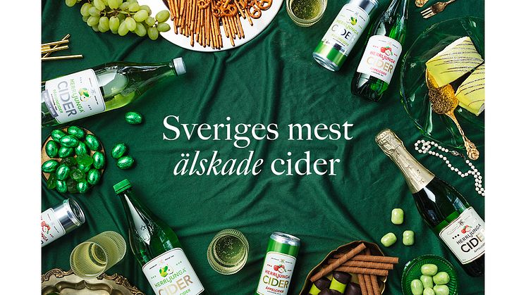 Herrljunga Cider får ett välförtjänt facelift med ett starkare grönt id.