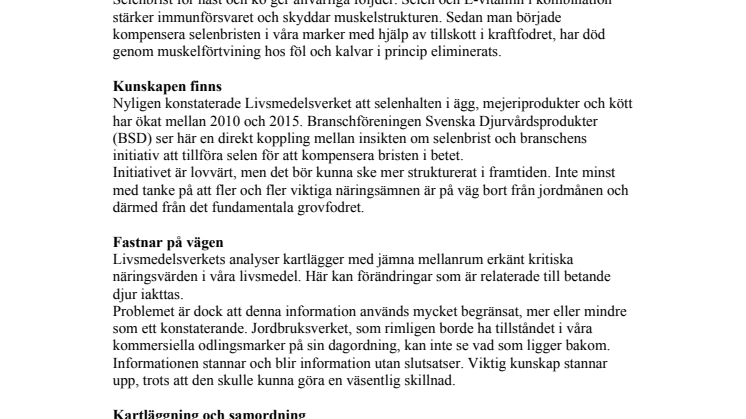 Näringsfattigare grödor ger följdproblem – lösningen kräver bättre samordning 