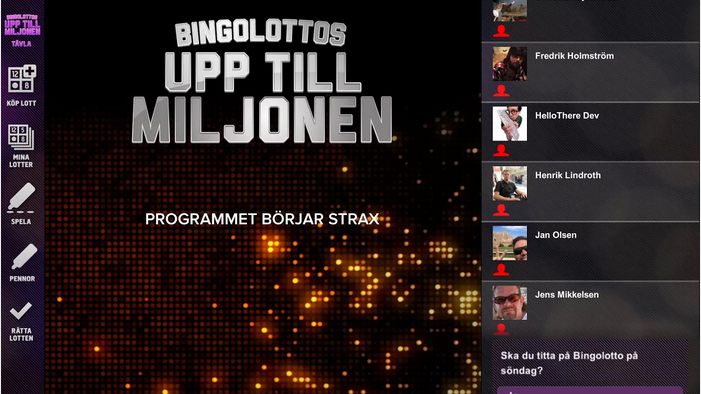 Hello There utvecklar app till BingoLottos nya frågesport-program