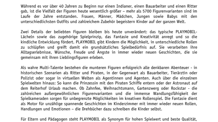 Rekord: Mehr als 3 Milliarden PLAYMOBIL-Figuren