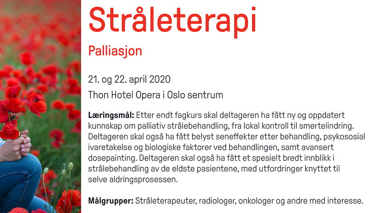 Lær mer om palliasjon 21. april