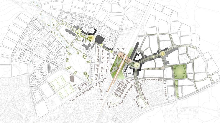 Så här ser planerna ut för Stångby just nu - men de kan komma att ändras efter att Stångbyborna varit med och sagt sitt. Bild: Stadsbyggnadskontoret, Lunds kommun. 