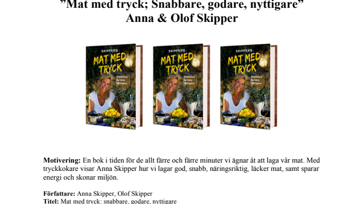 Mat med tryck - ”Årets bästa måltidslitteratur”
