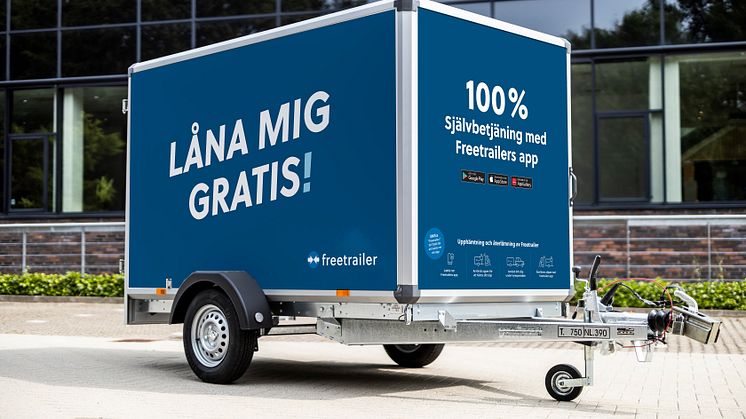 Du kan låna ett släp helt utan kostnad – och du behöver inte handla i butiken där släpet finns. Foto: PR.