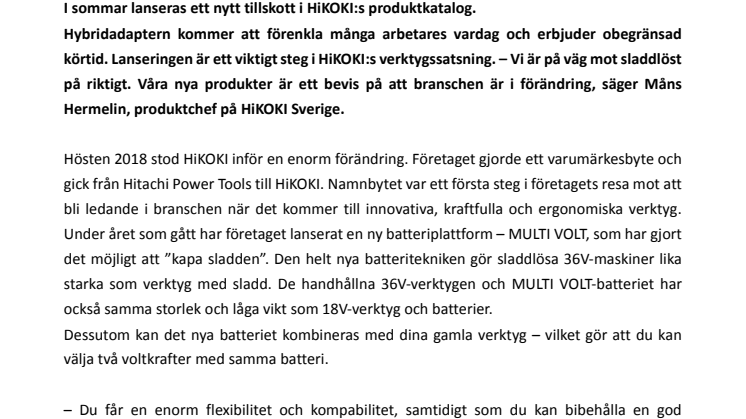 Framtidens verktyg är här - HiKOKI visar vägen med smart teknik