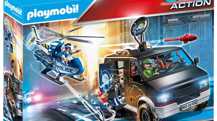 Polizei-Helikopter: Verfolgung des Fluchtfahrzeugs (70575) von PLAYMOBIL