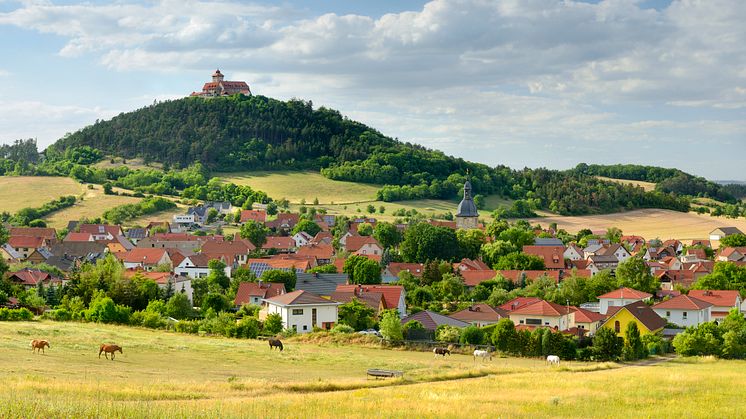 Amt Wachsenburg: Udsigt over Holzhausen i Thüringen