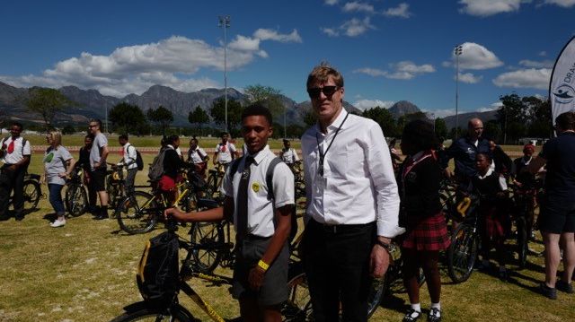 Sjømatrådets prosjektleder i Afrika, Trond Kostveit, under arrangementet i Cape Town