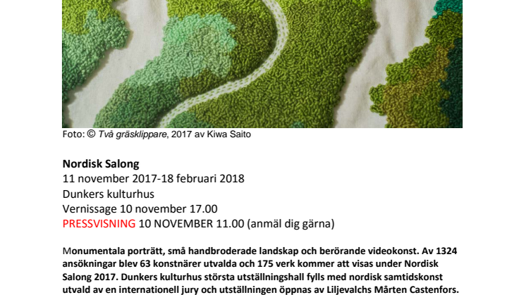 PRESSINBJUDAN: Nordisk Salong