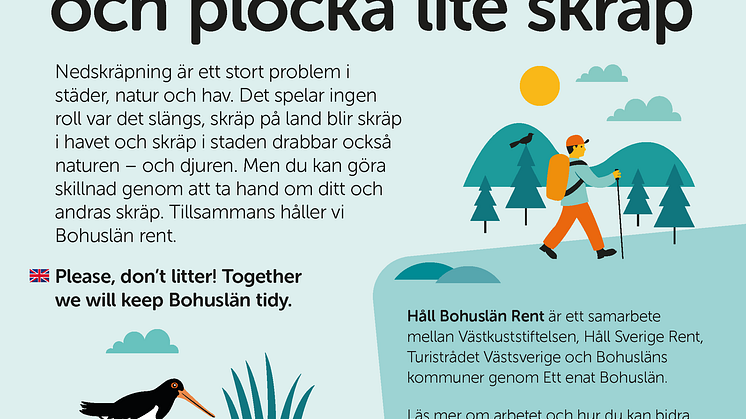 Skylt påsholk Strömstads kommun_Håll Bohuslän Rent