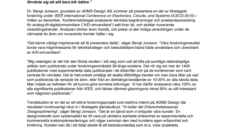 Exponentiell prestandaökning och samtidigt tvärstopp – så utvecklas A/D-omvandlare över tid