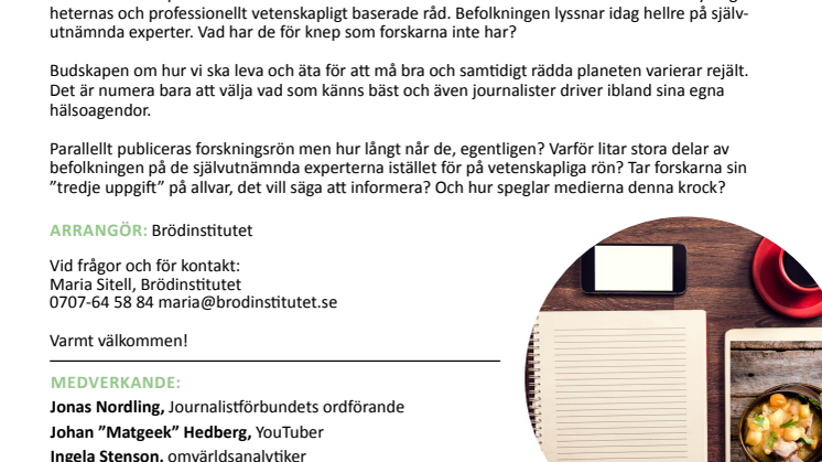 Inbjudan & program till Almedalsseminarium:        Varför lyckas bloggarna bättre än forskarna?